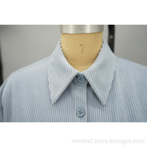 Classic color series corduroy single-breasted shirt